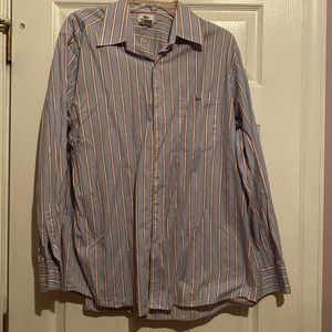 Mens long sleeve striped  dress shirt size 42